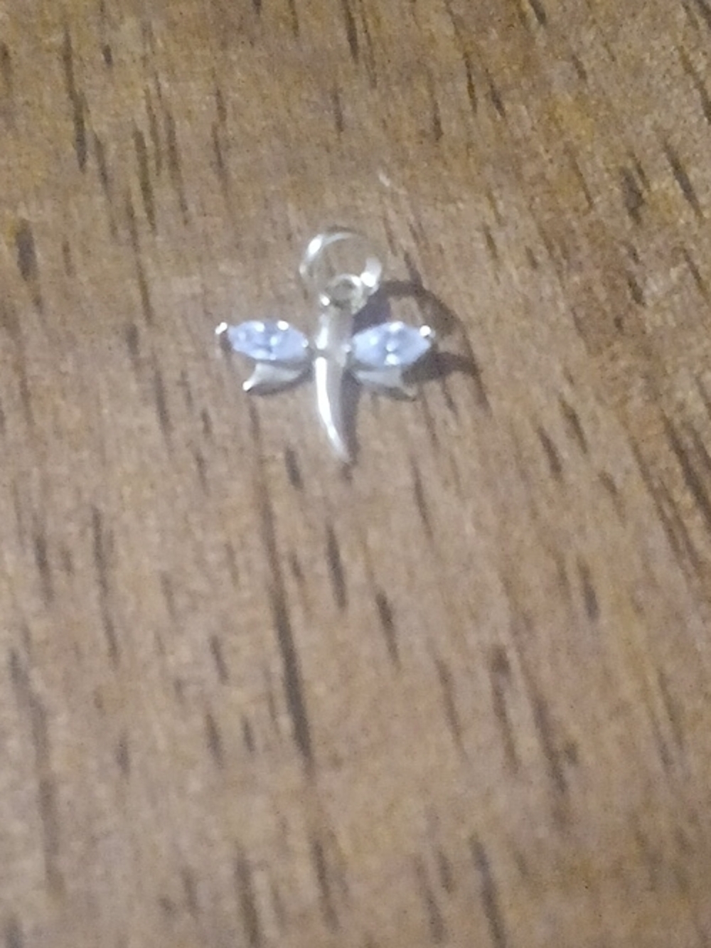 Gold Dragonfly Pendant Charm With Diamond Stones